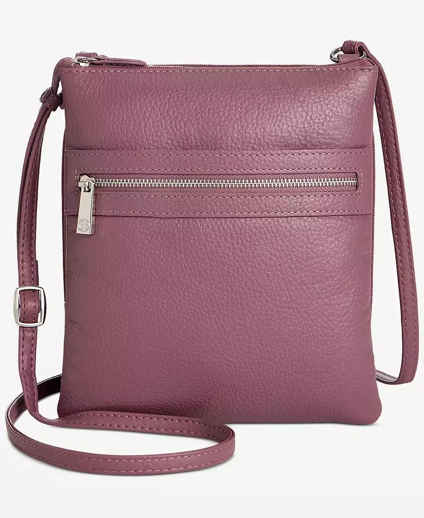 Giani Bernini Triple-Zip Pebble Leather Dasher Crossbody, Created for Macy's 1