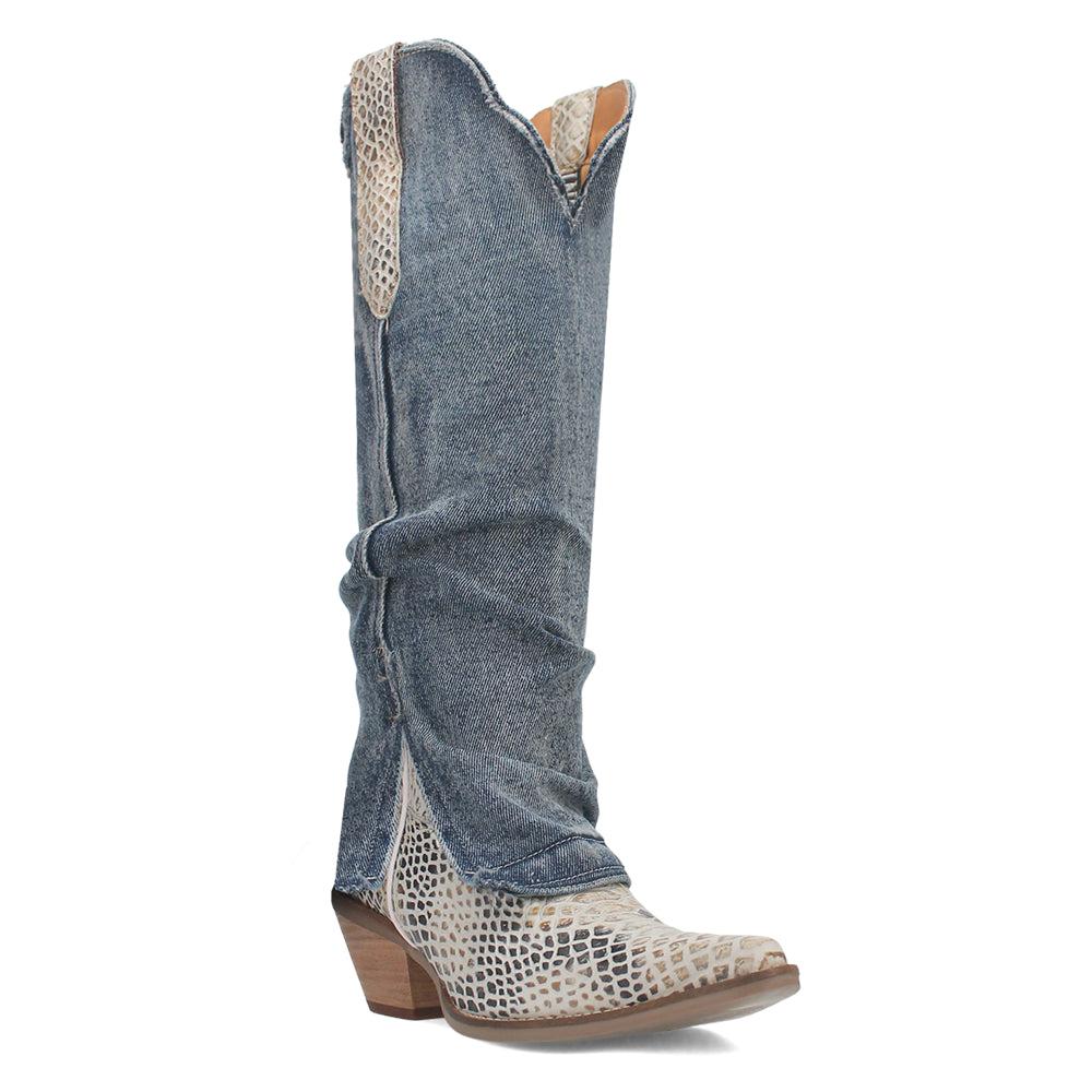 Dingo Shabby Lizard Print Snip Toe Cowboy Boots