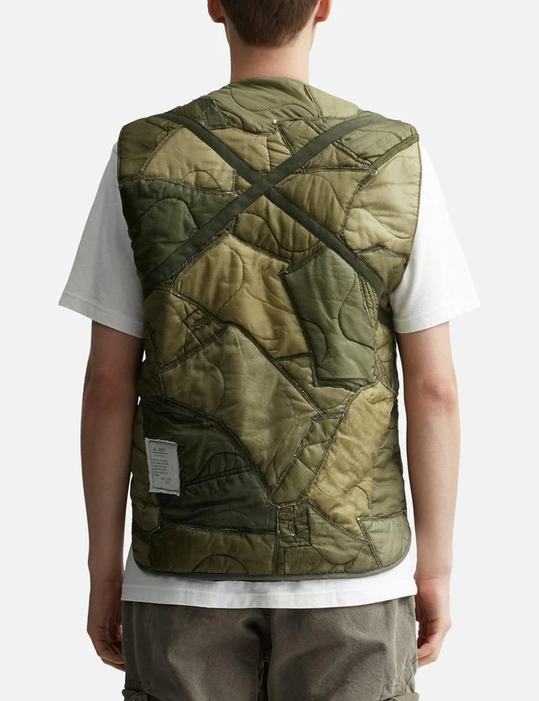 Greg Lauren Mixed Puffer Zip Vest 4