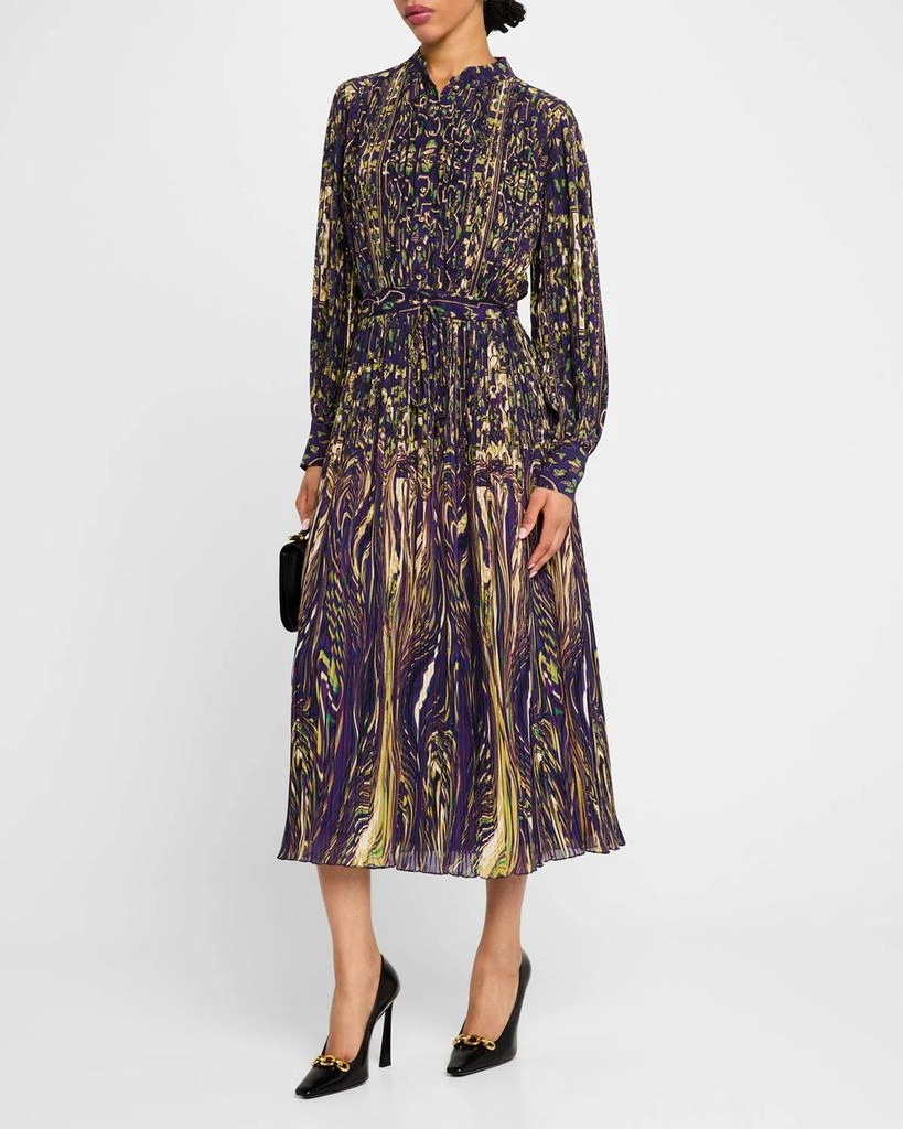 Elie Tahari The Almada Abstract-Print Midi Shirtdress 2