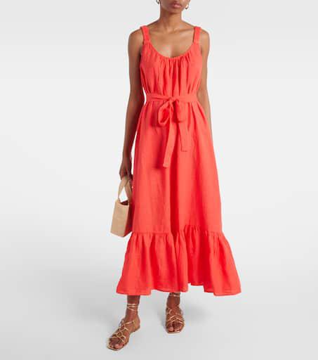 Velvet Linen maxi dress