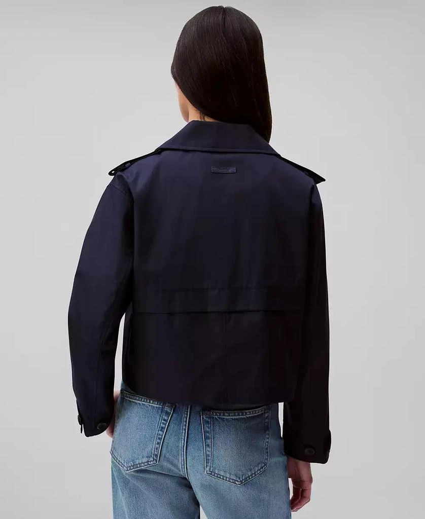 Calvin Klein Women's Cropped Double-Breasted Trench Coat 2