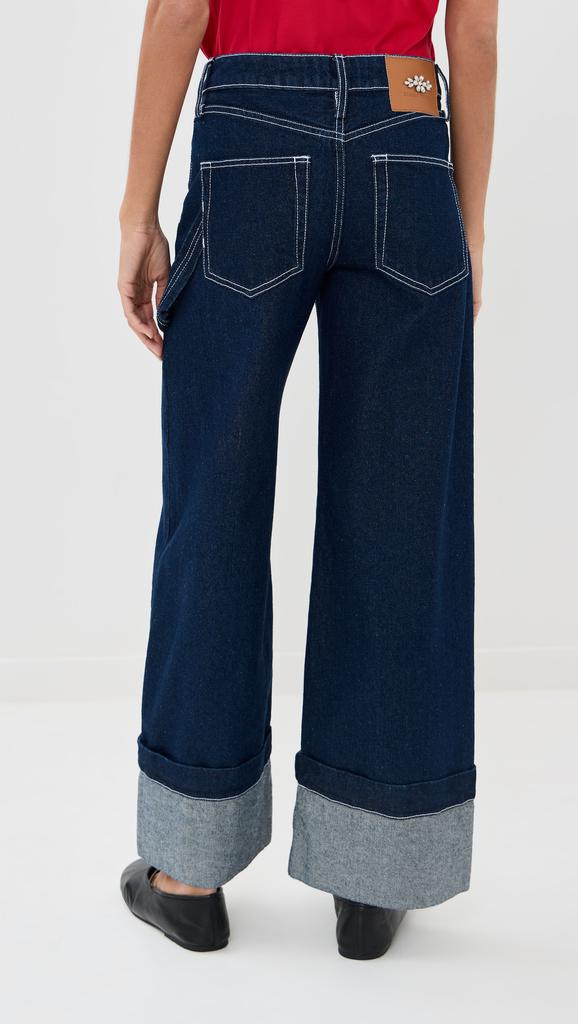 Simone Rocha Straight Cuff Detail Boyfriend Jeans