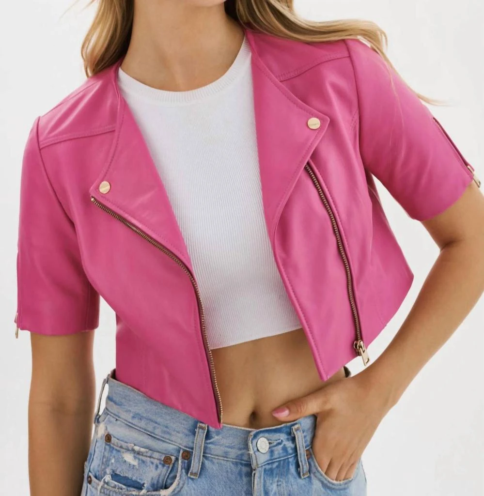 LaMarque Lamarque - Kirsi Cropped Biker Jacket 5