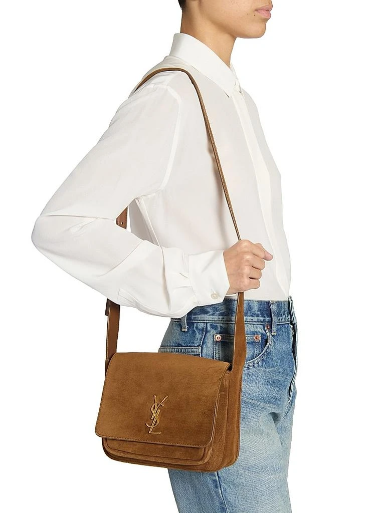 Yves Saint Laurent Niki Satchel Shoulder Bag in Suede 3