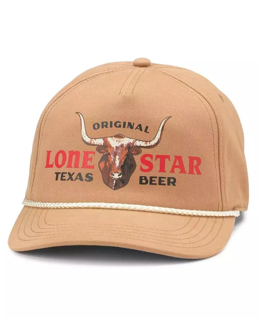 American Needle Men's Brown Lone Star Beer Canvas Cappy Adjustable Hat 1