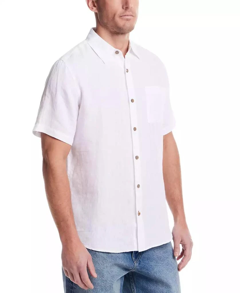 Weatherproof Vintage Men's Regular-Fit Solid Button-Down 100% Linen Shirt 3