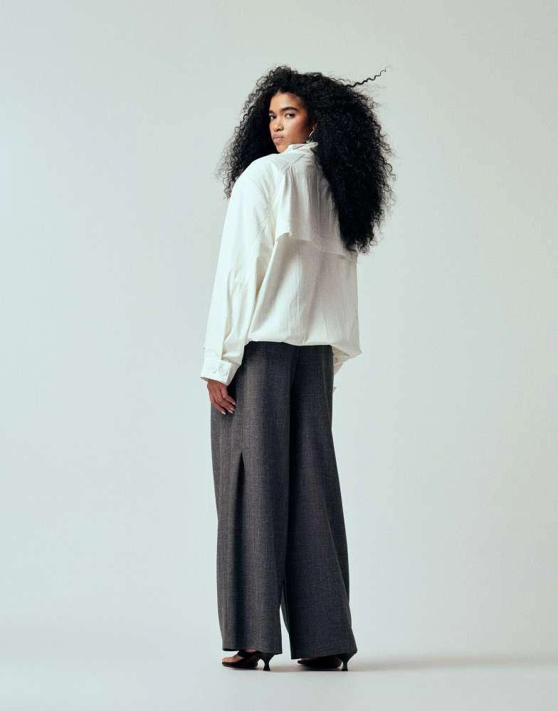 ASOS ASOS DESIGN iconic funnel neck sports jacket in ivory 4