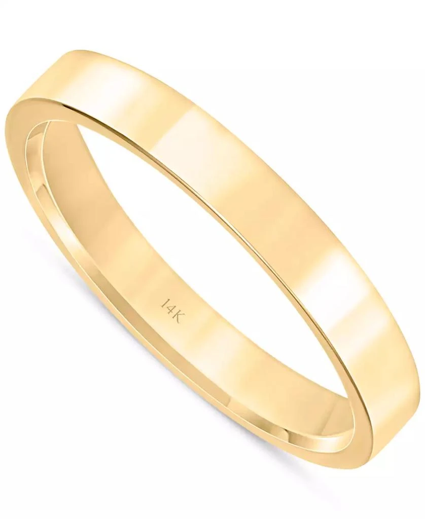 Macy's Flat Profile Comfort Fit Wedding Band in 14k Gold 1