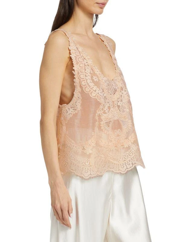 Zimmermann Natura Linen-Silk Lace Tank Top 3