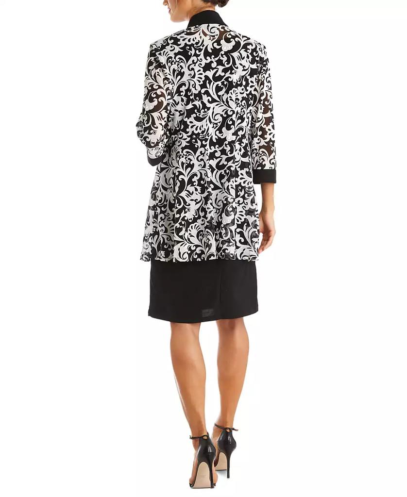 R & M Richards Dress & Printed Jacket