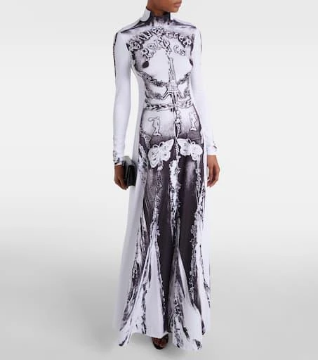Jean Paul Gaultier Dentelle Trompe l'oeil jersey gown 2