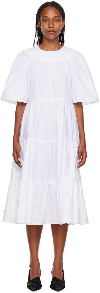 ROSETTA GETTY White Ruffle Maxi Dress 1