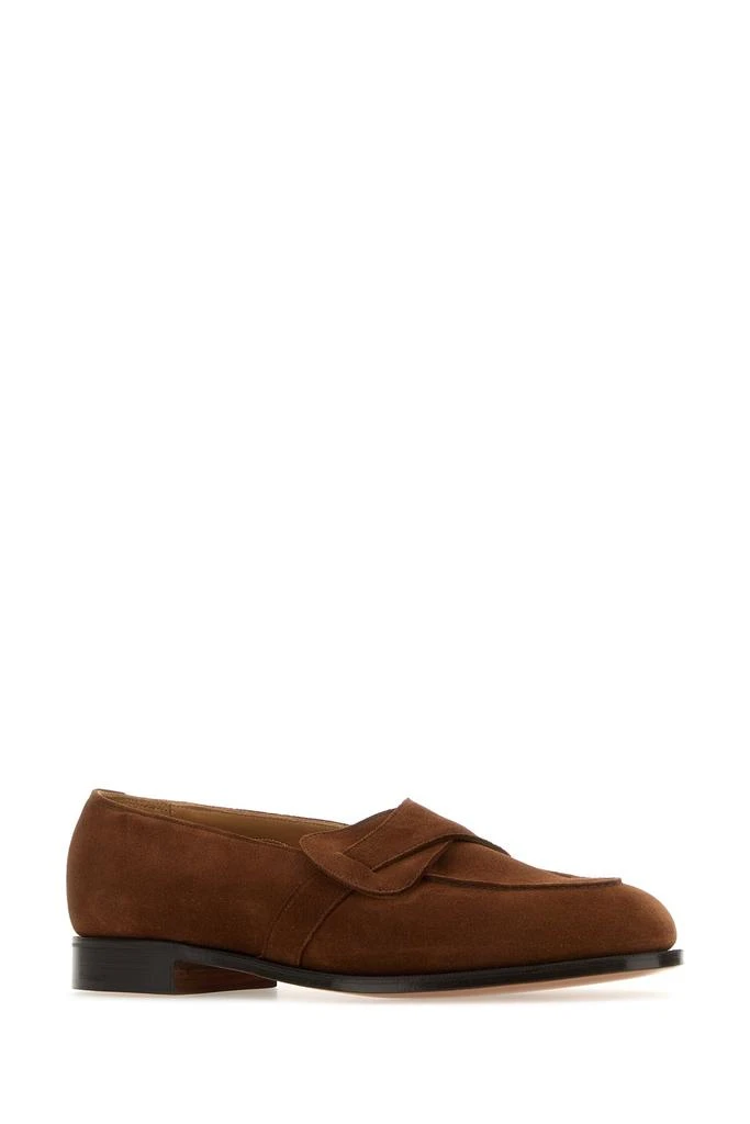 Edward Green Brown suede Lulworth loafers 2