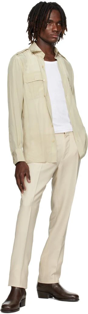 Tom Ford Beige Silk Shirt 4