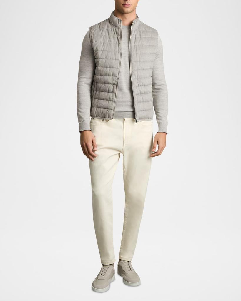 REISS Men's Field Brushed Jersey Quilted Gilet