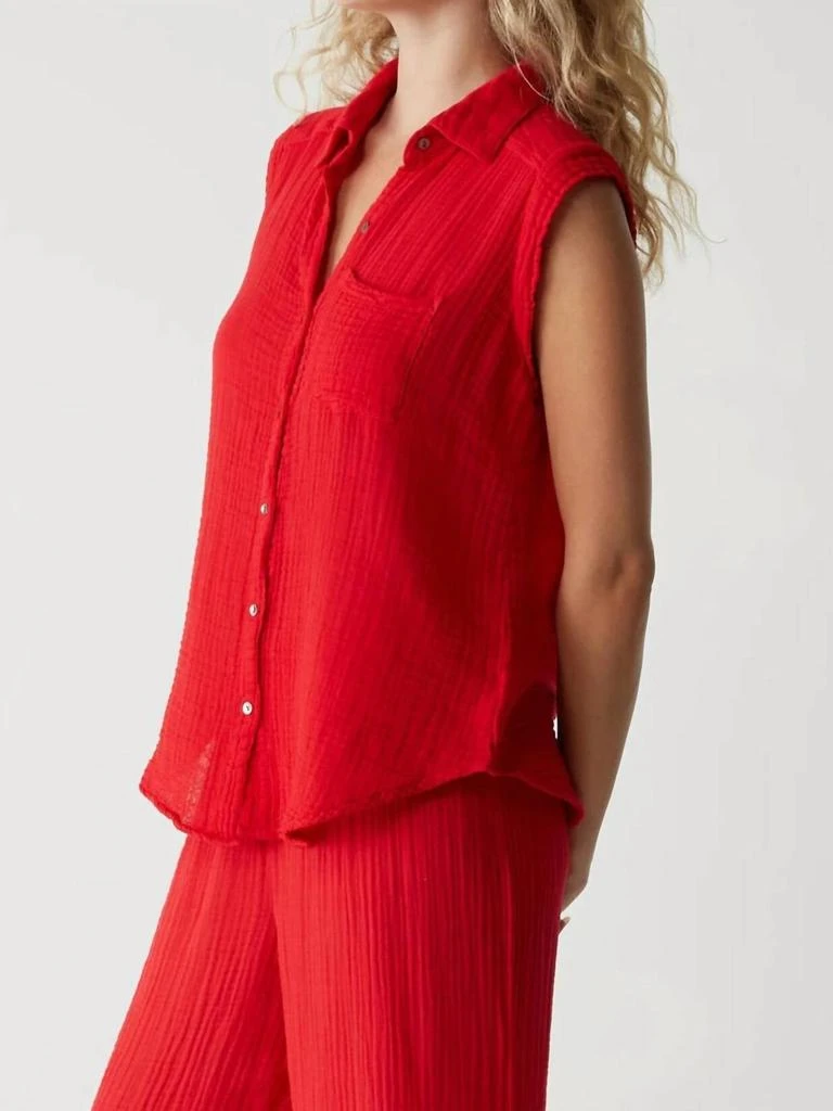Michael Stars Michael Stars - Monique Gauze Button-down Tank Top 2