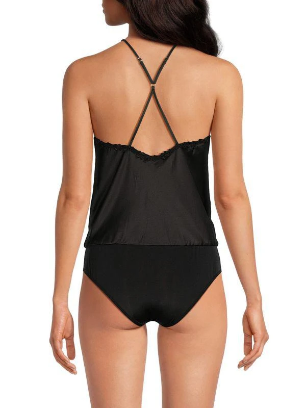 Flora Nikrooz Sheer Lace Satin Teddy 2