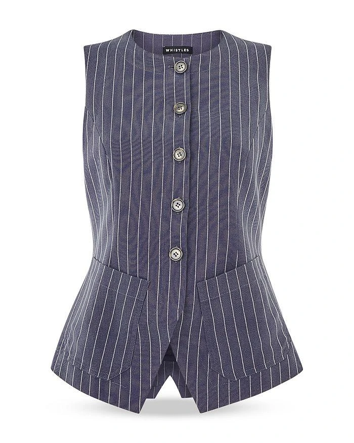 Whistles Lottie Pinstriped Vest 6