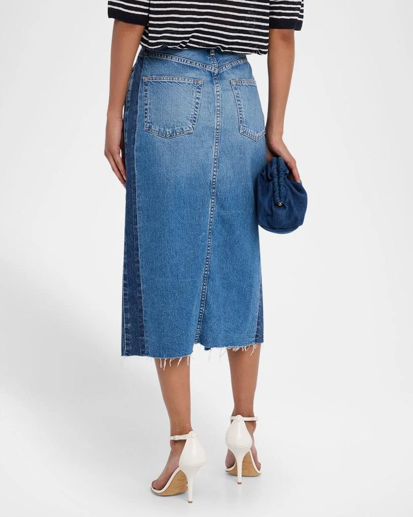 MOUSSY VINTAGE Putnam Crossover Denim Midi Skirt 3