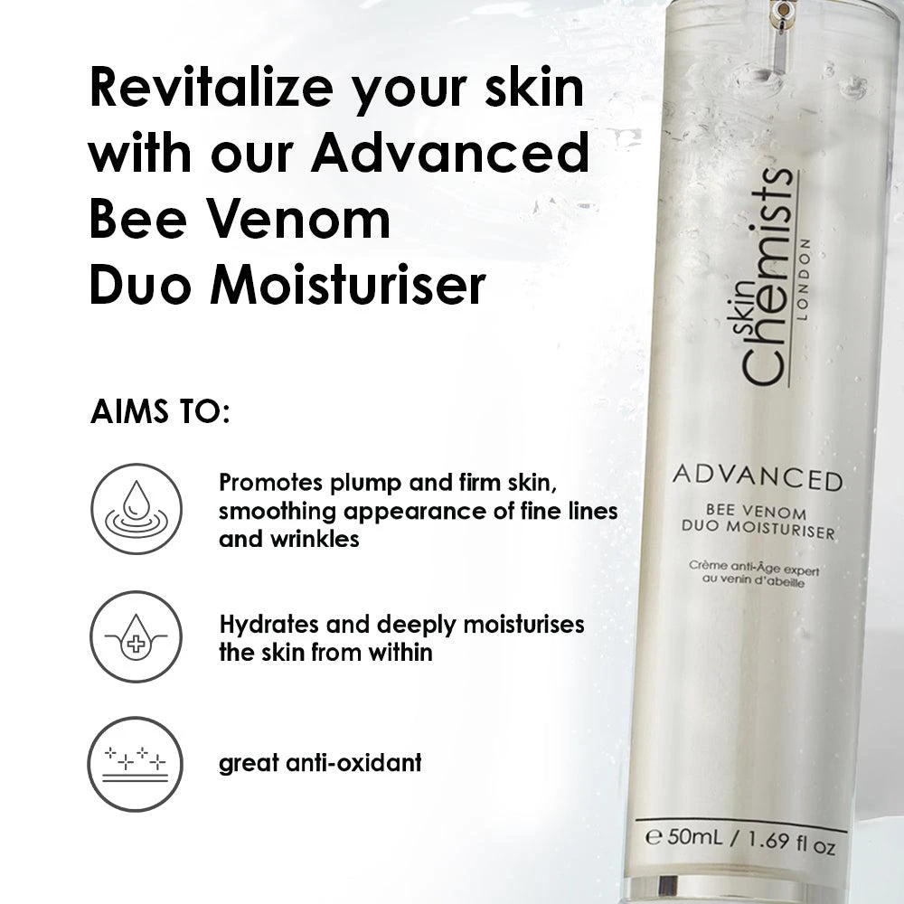 skinChemists Advanced Bee Venom Duo Moisturizer 50ml Twin Value Savings Pack 5