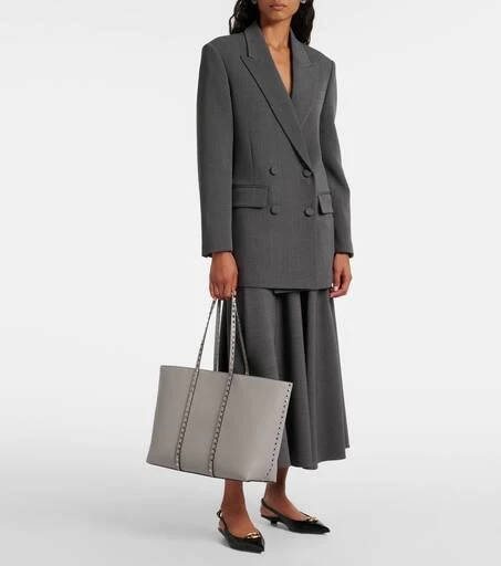 Valentino Rockstud Large leather tote bag 5