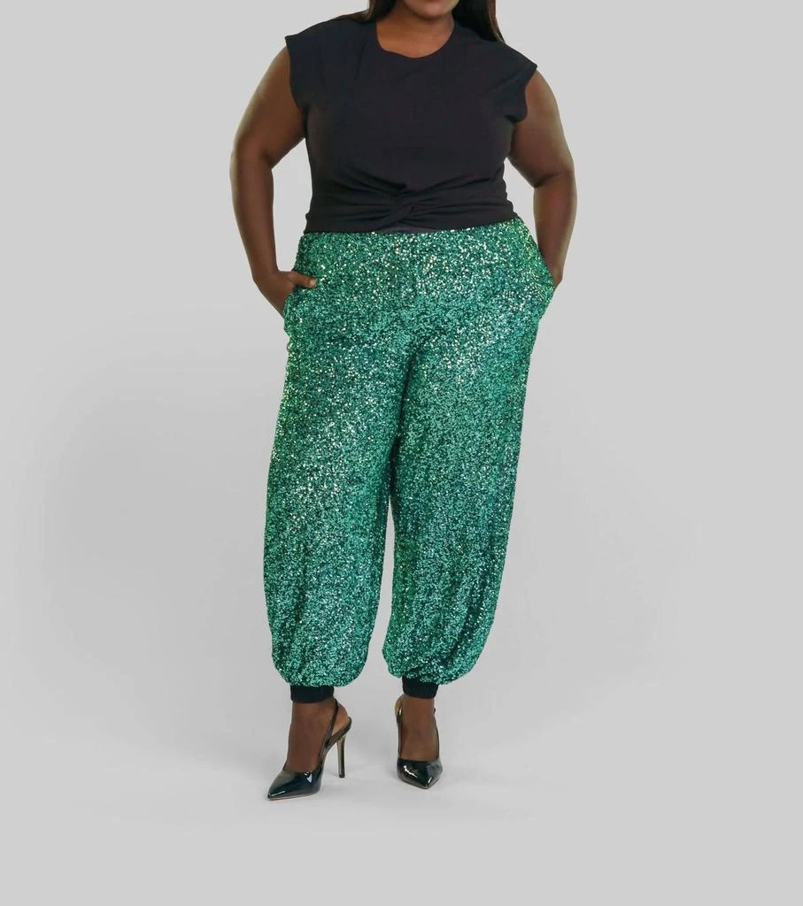 -bl^nk- -Bl^Nk- - Sequin Pull-on Joggers - Plus 4