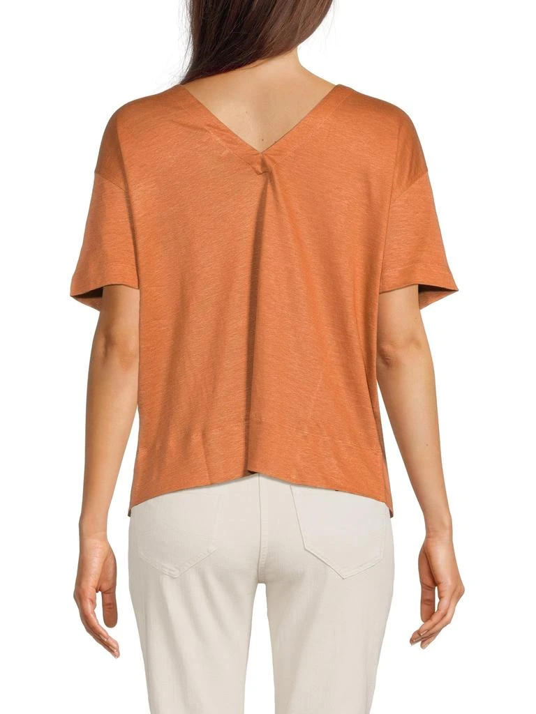 Brunello Cucinelli Linen-Silk V-Neck Top 2