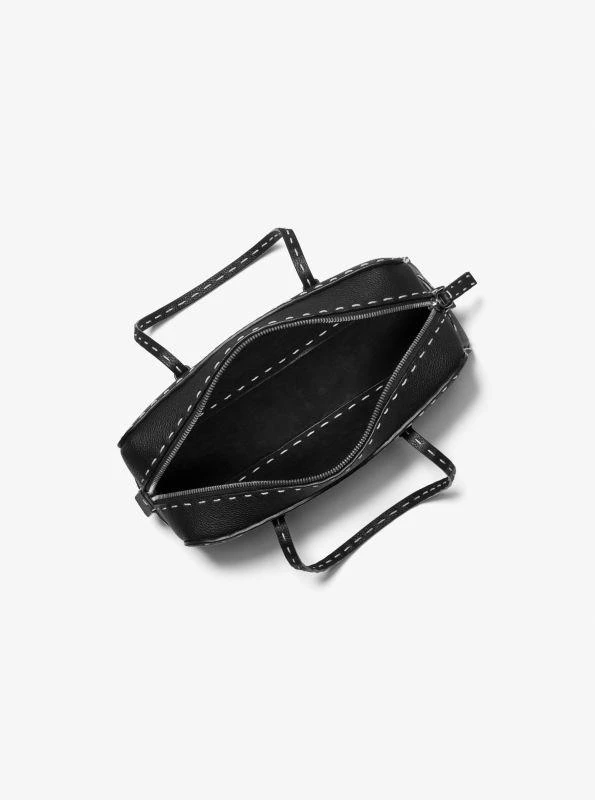 Michael Kors Roberta Hand-Stitched Pebbled Leather Satchel 2
