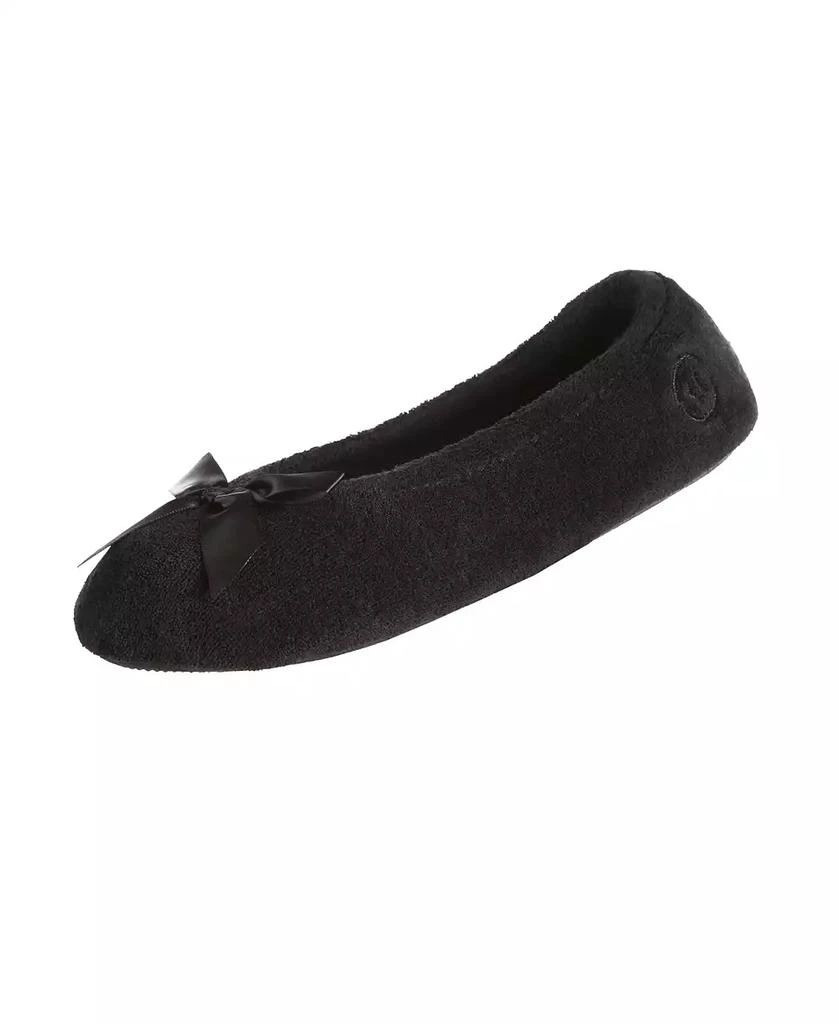 Isotoner Signature Women's Terry Indoor/Outdoor Ballerina Slippers 1