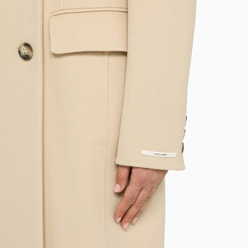 Sportmax Ivory wool double-breasted coat 4