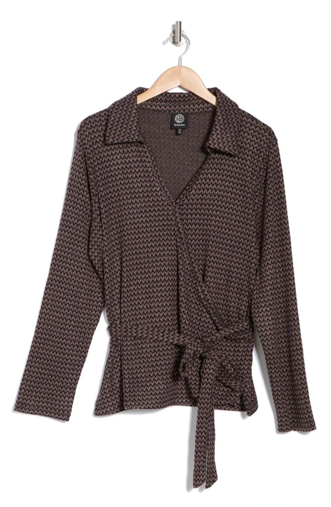Bobeau Tie Waist Faux Wrap Top 3