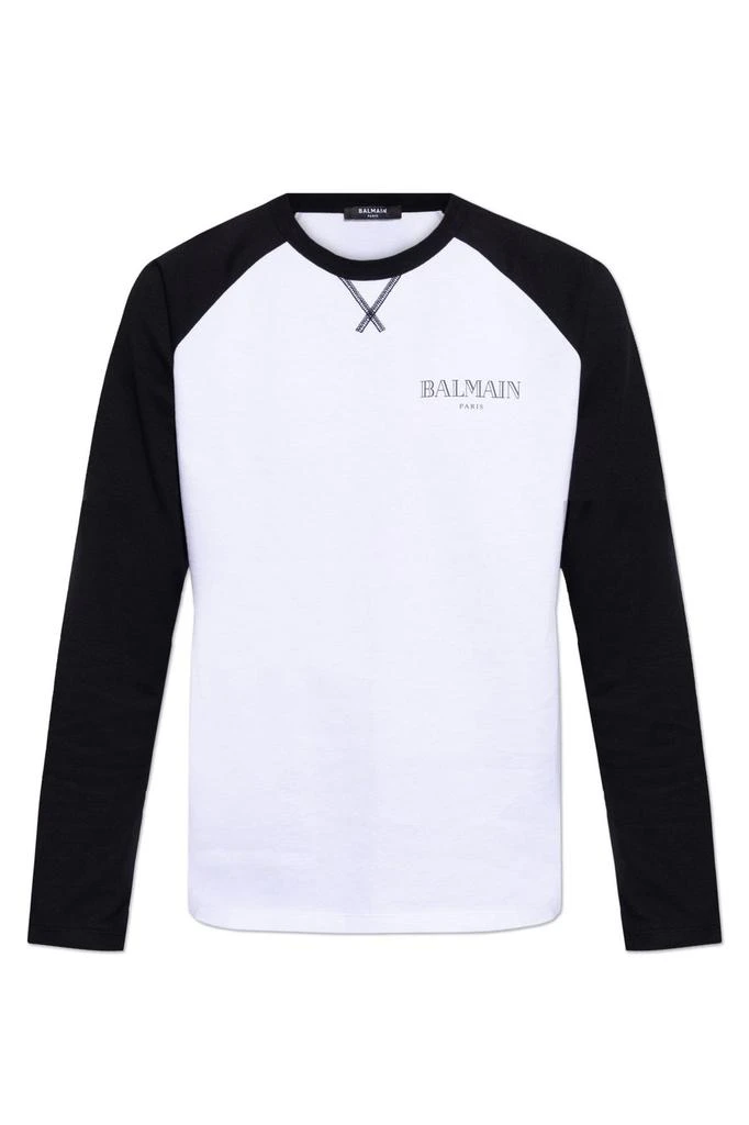 Balmain Balmain Logo Printed Long-Sleeve T-Shirt from Cettire