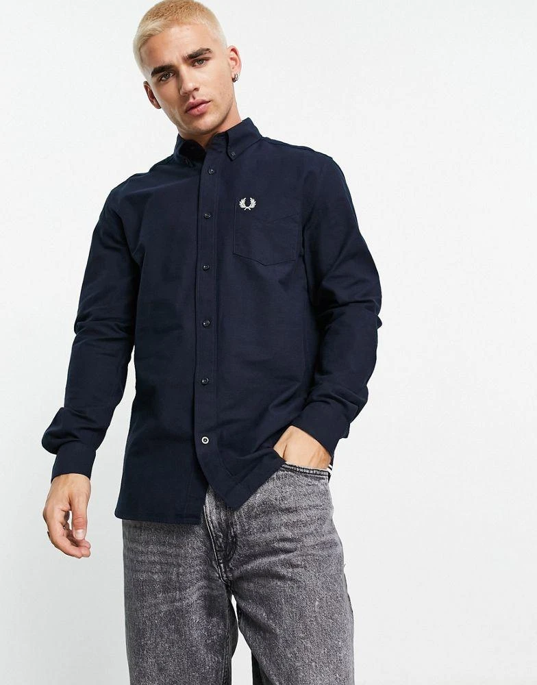 Fred Perry Fred Perry oxford shirt in navy 1