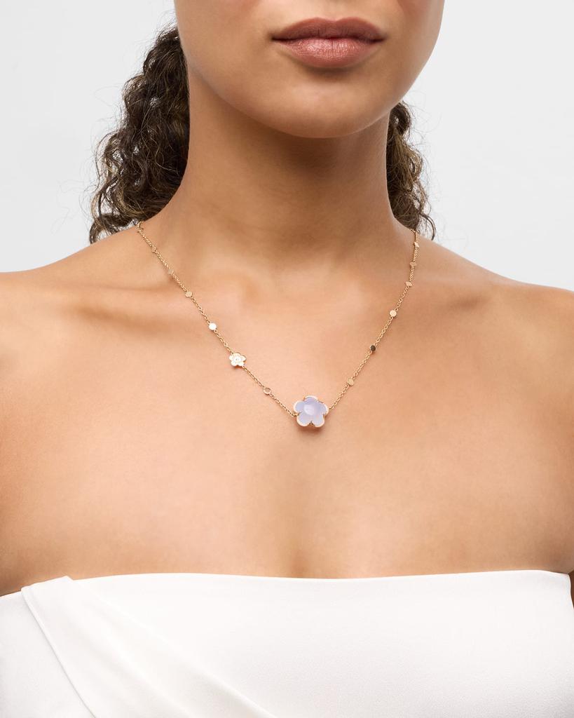 Pasquale Bruni Bon Ton 18k Blue Chalcedony Necklace with Diamonds