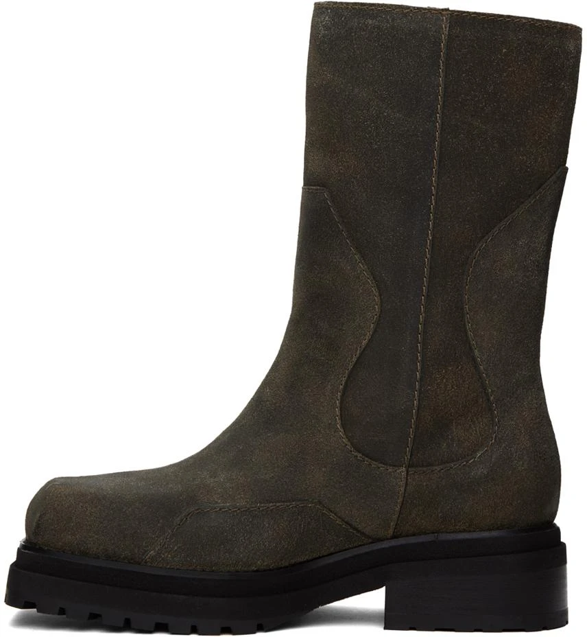 Eckhaus Latta Brown Stacked Boots 3