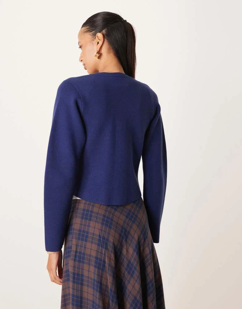 Abercrombie & Fitch Abercrombie & Fitch button through cardigan in navy 4