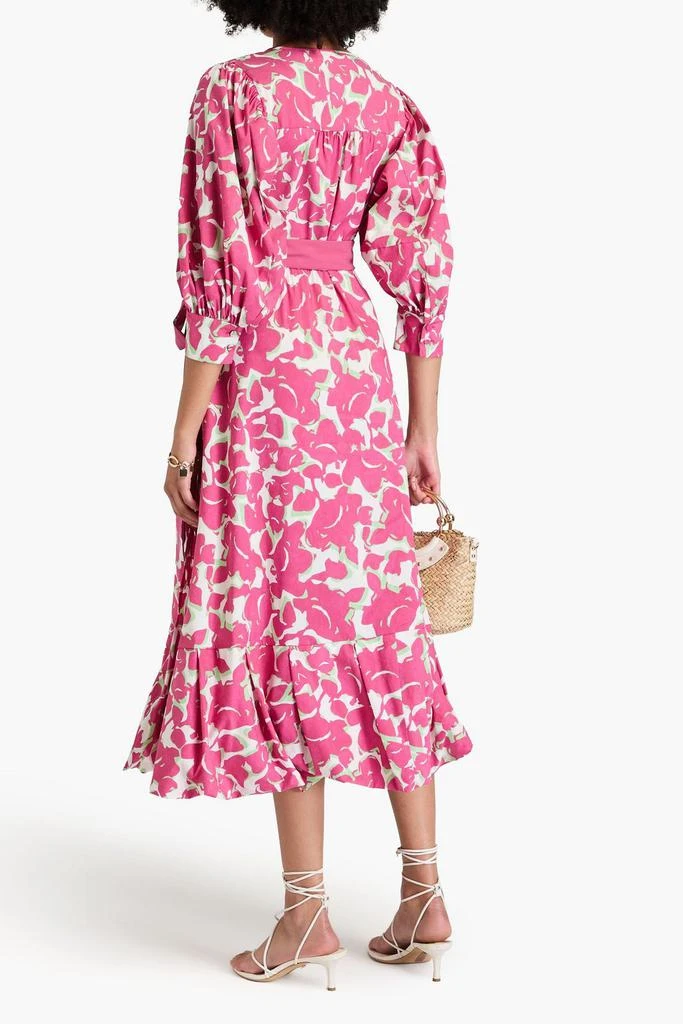 DIANE VON FURSTENBERG Roxanna floral-print cotton-blend poplin midi wrap dress 3