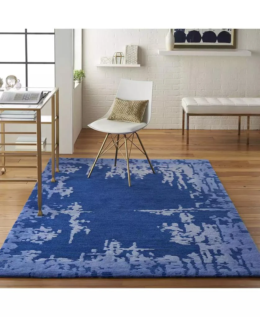 Nourison Symmetry SMM02 Navy 3'9" x 5'9" Area Rug 4