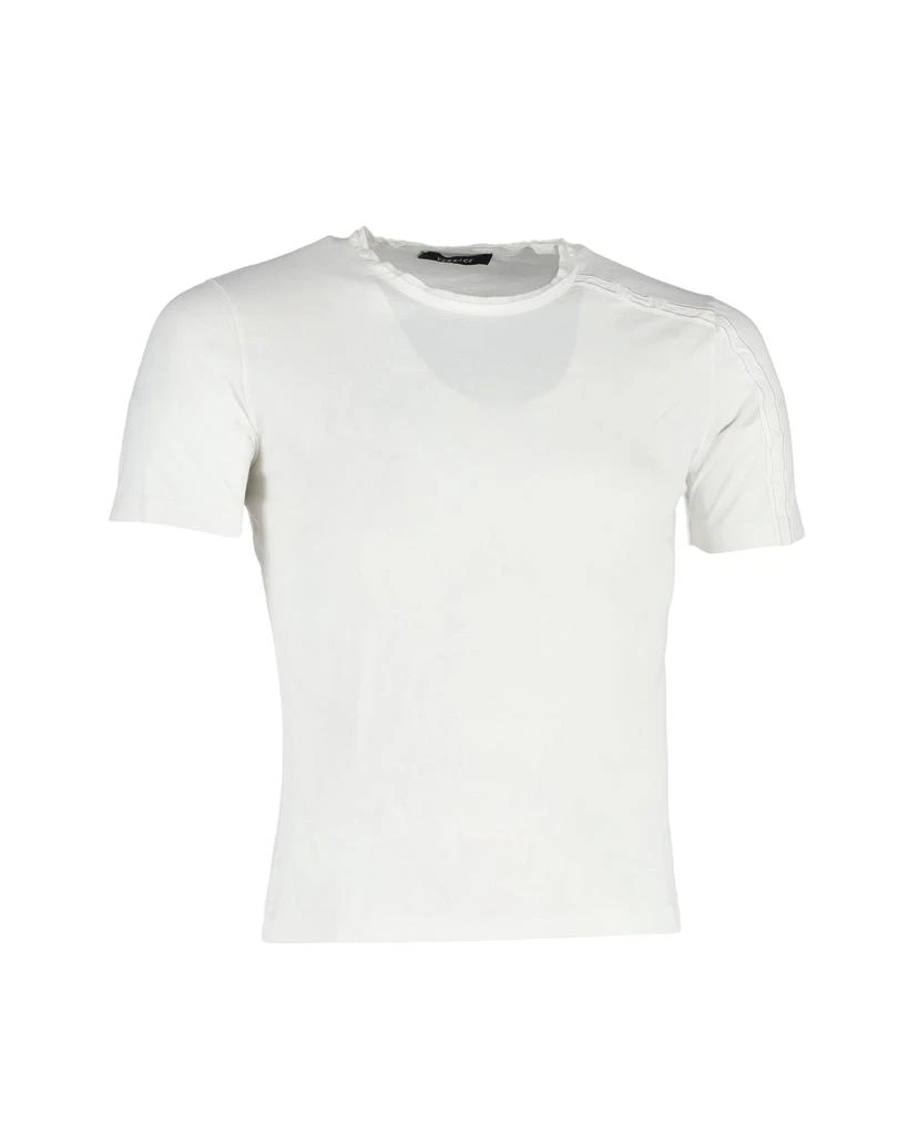 Versace Versace Plain Crewneck T-Shirt in White Cotton 1