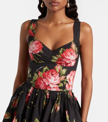 Dolce 
Gabbana Floral cotton-blend bustier top 3