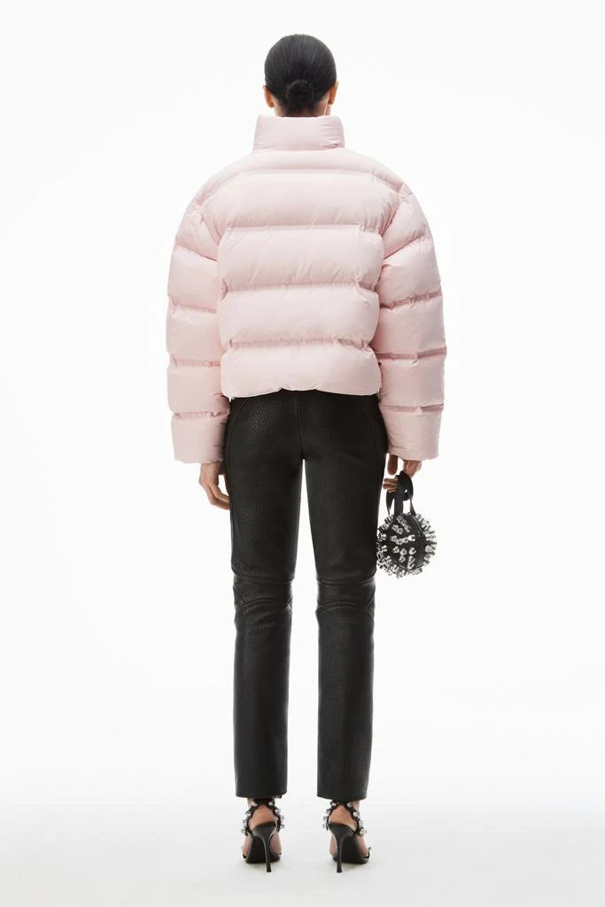 Alexander Wang Pink Logo Reflective Puffer Coat 5