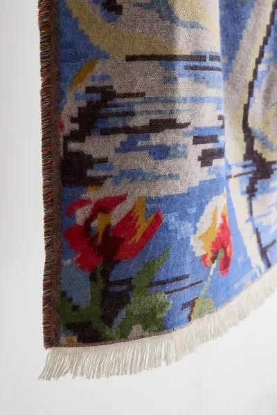 Urban Outfitters Emile Cozy Art Throw Blanket 3