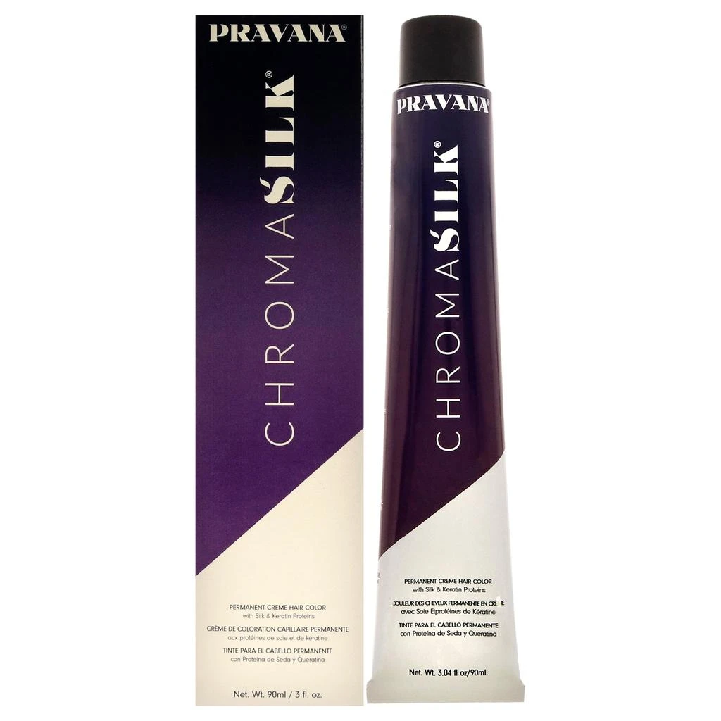 Pravana ChromaSilk Creme Hair Color - 5.37 Ligh Golden Violet Brown by  for Unisex - 3 oz Hair Color