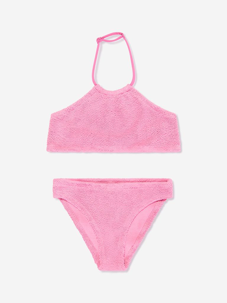 MC2 Saint Barth Girls Crinkle Halter Bikini in Pink