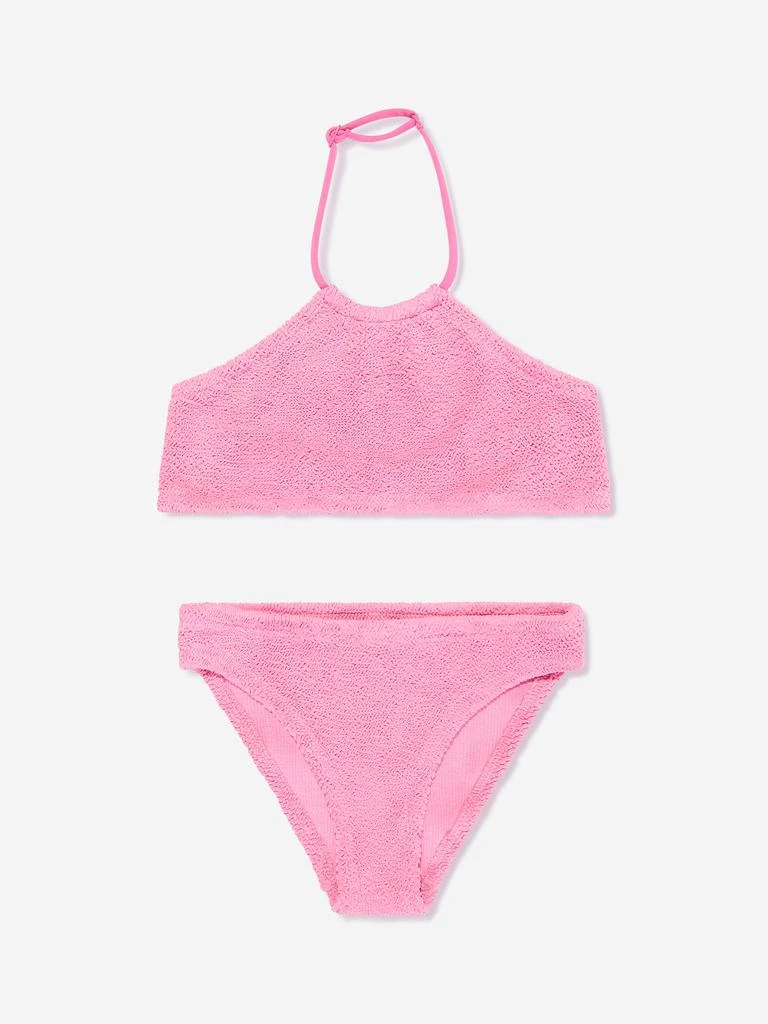 MC2 Saint Barth Girls Crinkle Halter Bikini in Pink 1