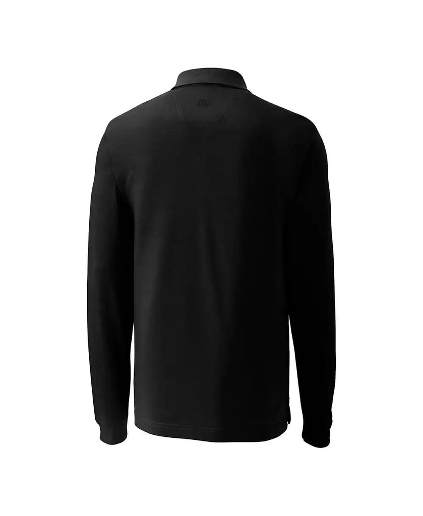 Cutter & Buck Men's Black South Carolina Gamecocks Advantage Tri-Blend Pique Long Sleeve DryTec Polo