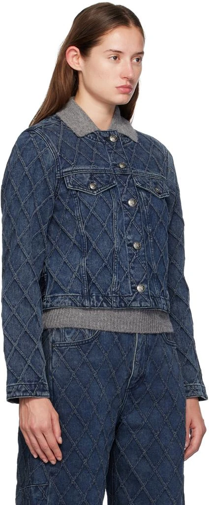 Rag & Bone Blue Cora Quilted Denim Jacket 2