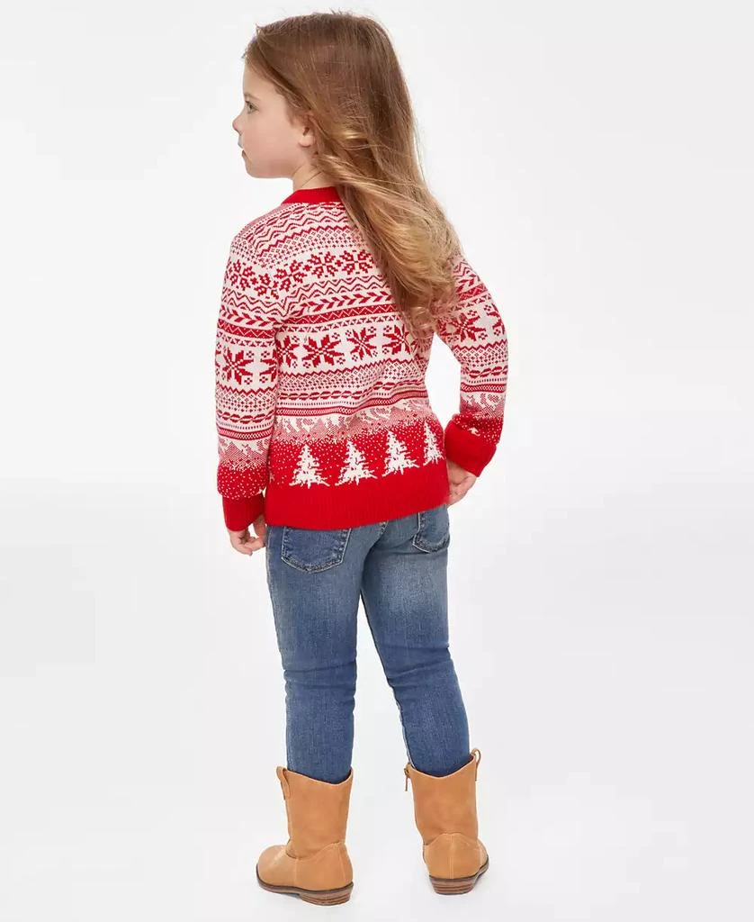 Holiday Lane Toddler Girls Fair Isle Sweater, Created for Macy's 2