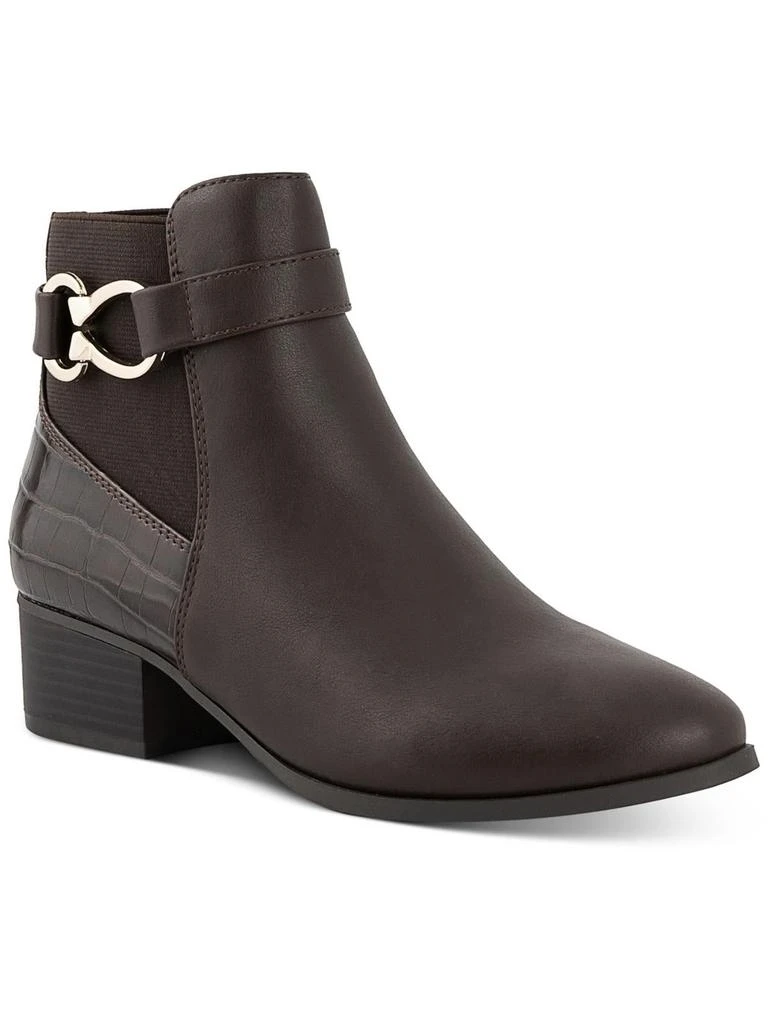 Karen Scott Nadine Womens Faux Leather Ankle Ankle Boots 6